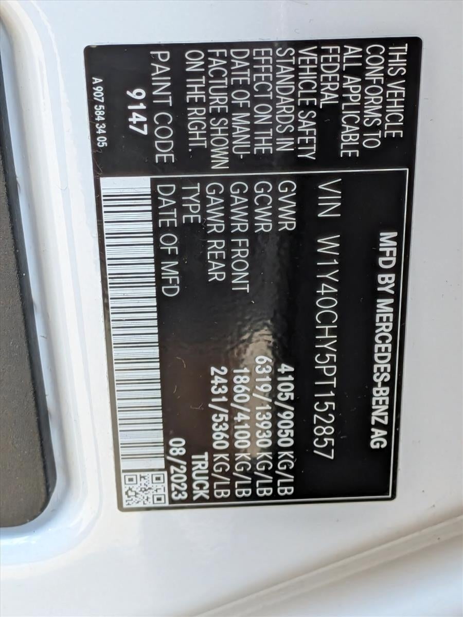 2023 Mercedes-Benz Sprinter Cargo Van 2500 High Roof I4 Gas 170" RWD