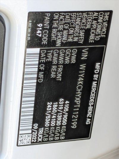 2023 Mercedes-Benz Sprinter Cargo Van 2500 High Roof I4 Diesel 170" RWD