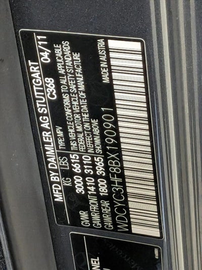 2011 Mercedes-Benz G-Class G 550 SUV