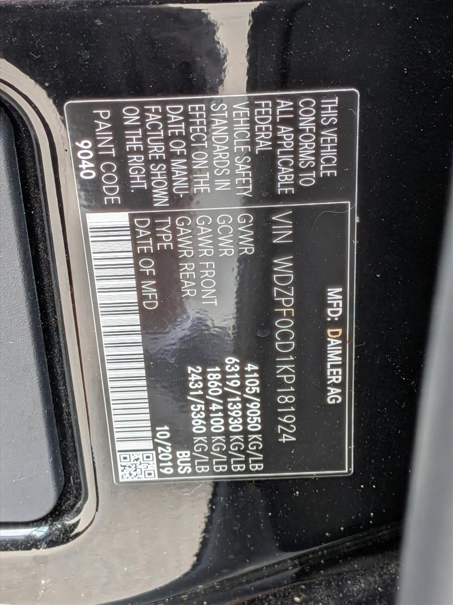 2019 Mercedes-Benz Sprinter Passenger Van 2500 High Roof V6 144" RWD