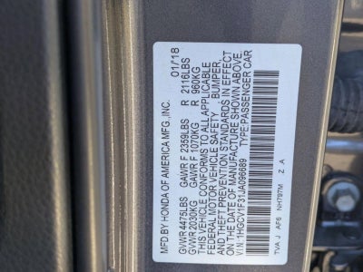 2018 Honda Accord Sedan Sport 1.5T CVT