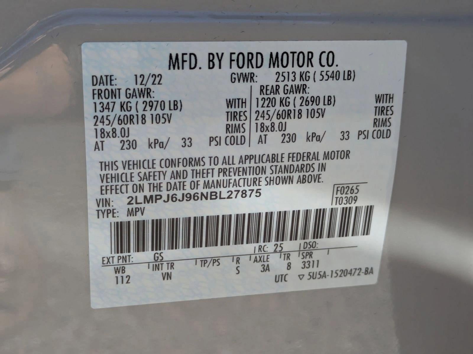 2022 Lincoln Nautilus Standard FWD