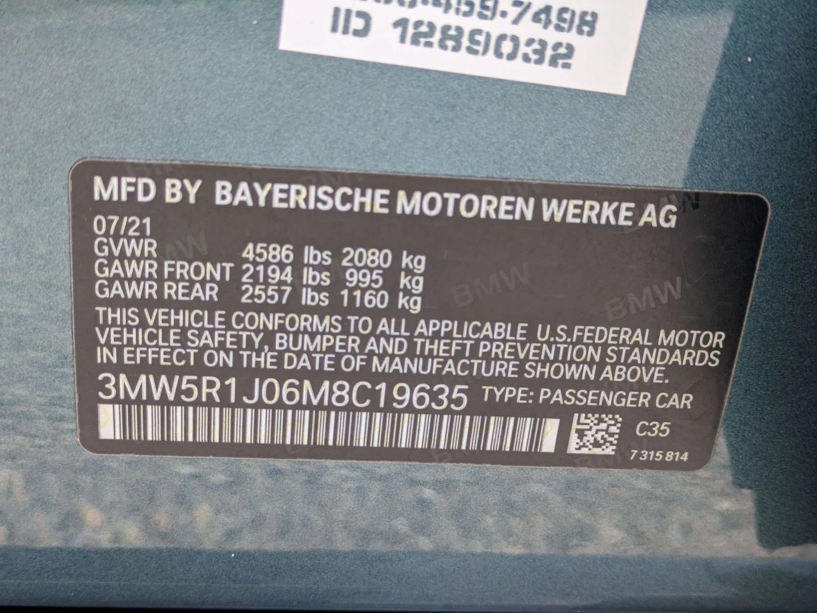 2021 BMW 330i Sedan North America