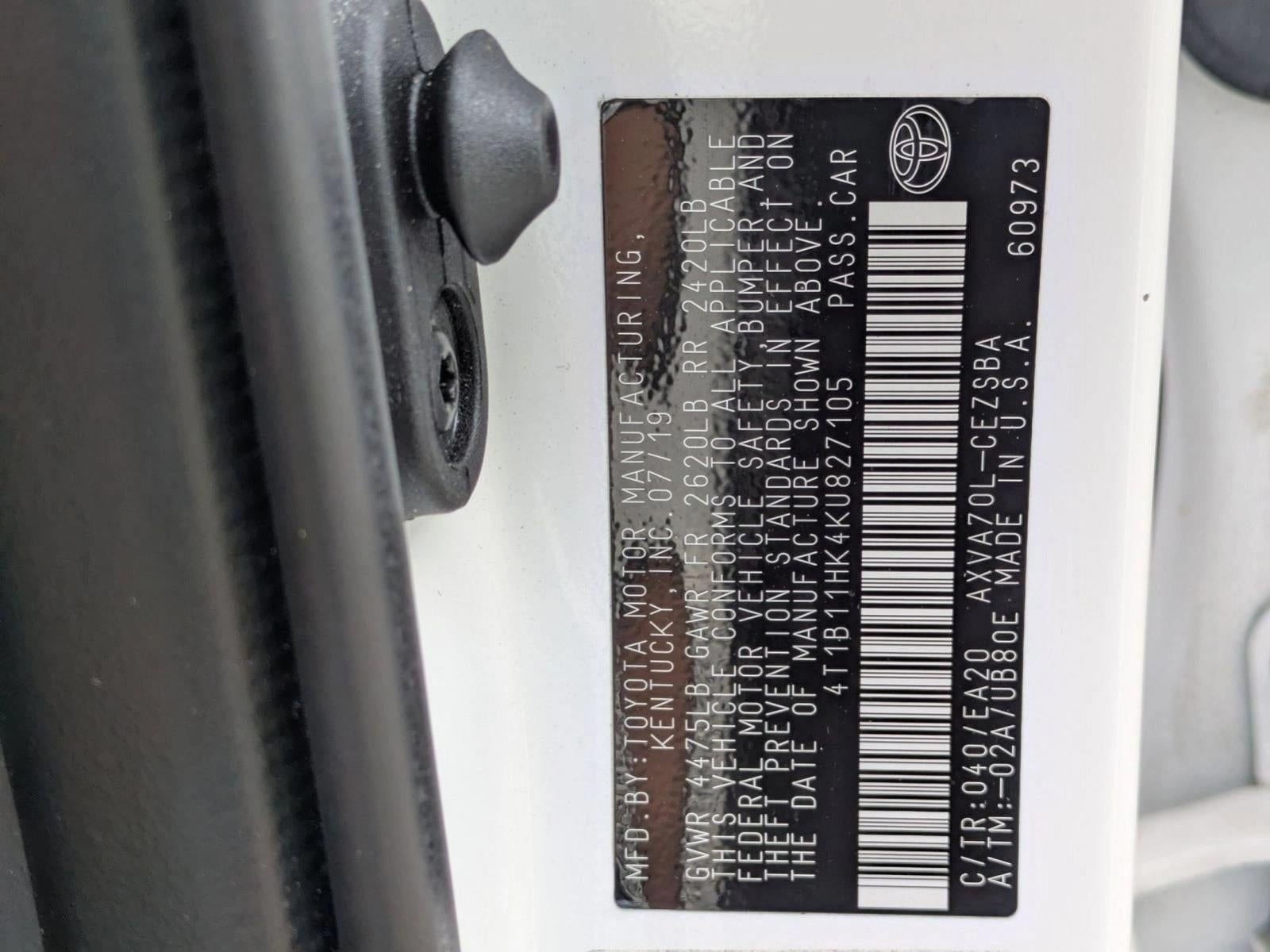2019 Toyota Camry SE Auto (Natl)