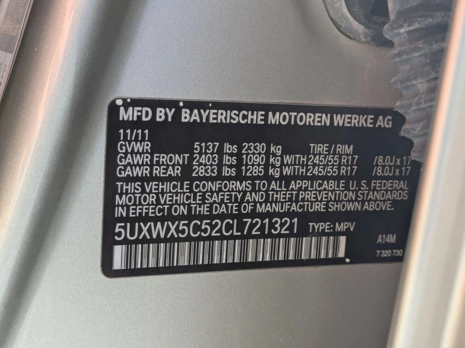 2012 BMW X3 28i AWD 4dr SUV