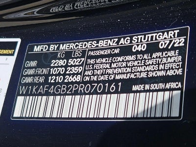 2023 Mercedes-Benz C-Class C 300 Sedan