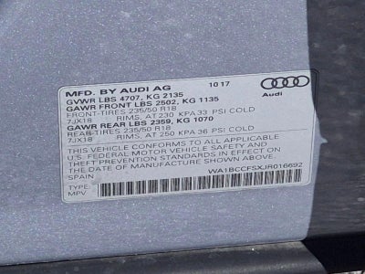 2018 Audi Q3 2.0 TFSI Premium FWD