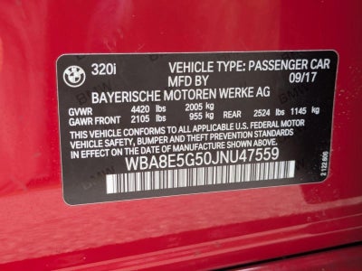 2018 BMW 320i xDrive Sedan