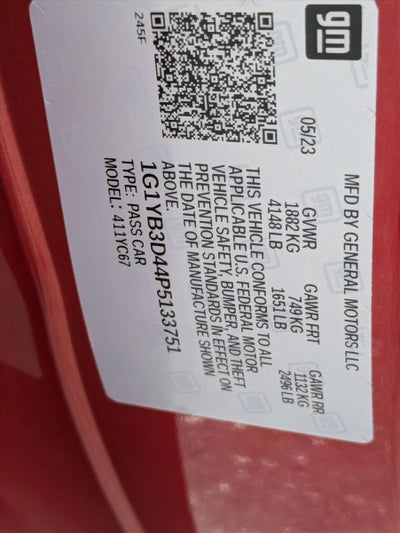 2023 Chevrolet Corvette Stingray Convertible 2LT