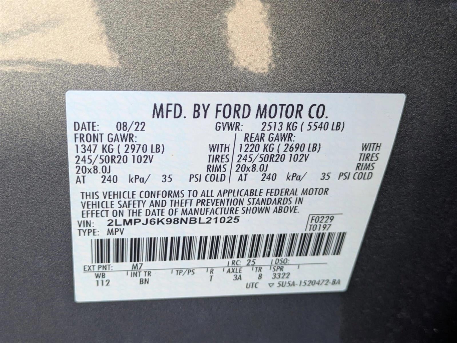 2022 Lincoln Nautilus Reserve FWD