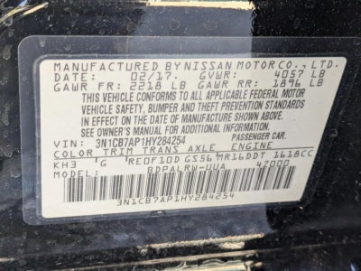 2017 Nissan Sentra SR Turbo CVT