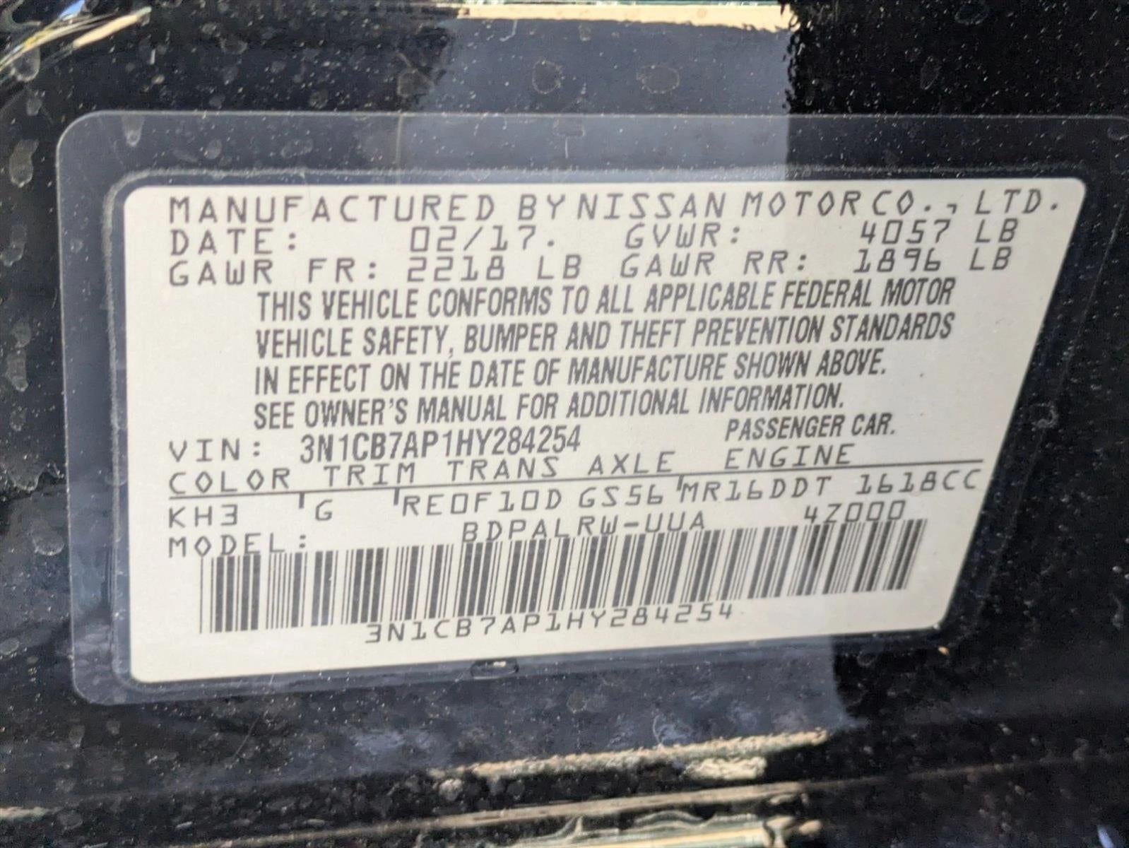 2017 Nissan Sentra SR Turbo CVT