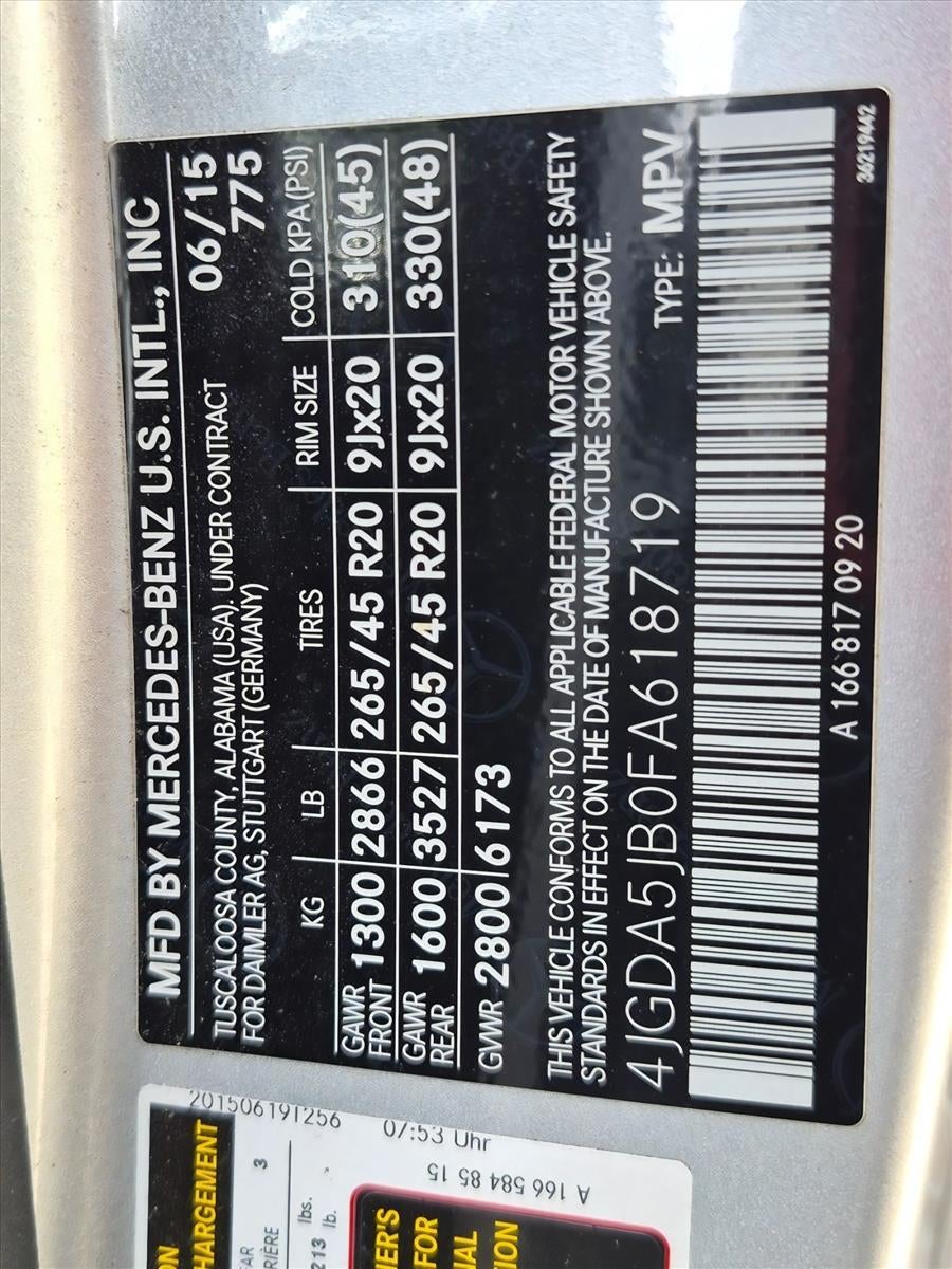 2015 Mercedes-Benz M-Class ML 350 SUV