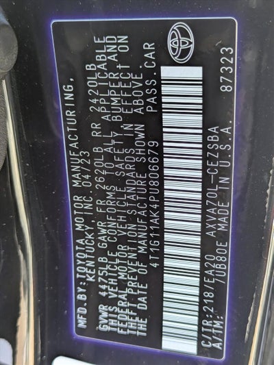 2023 Toyota Camry SE Auto (SE)