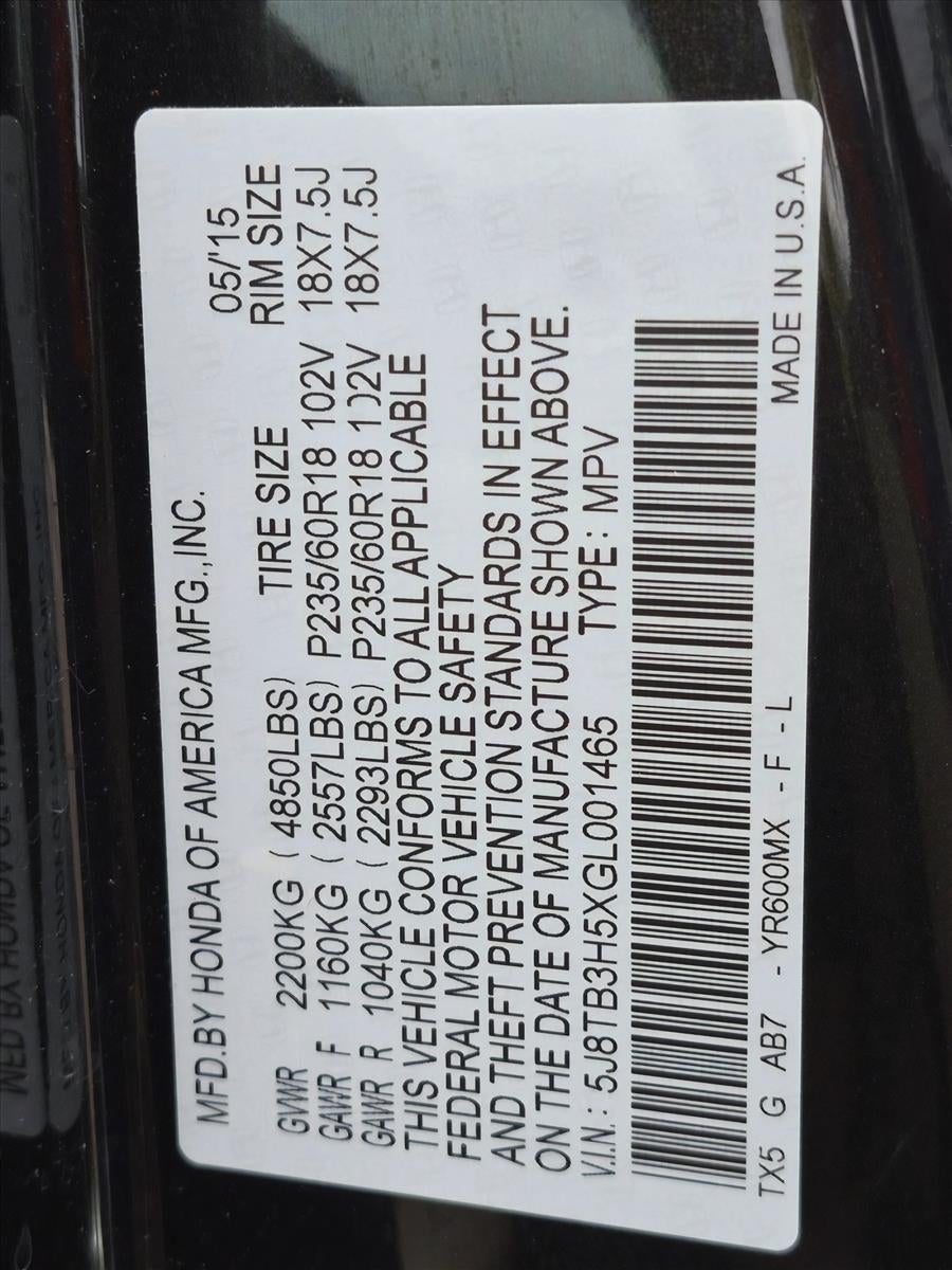 2016 Acura RDX FWD with Technology Package