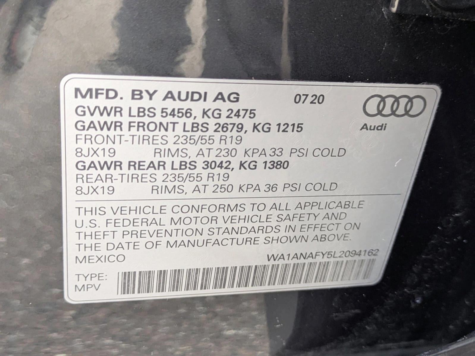 2020 Audi Q5 Premium 45 TFSI quattro