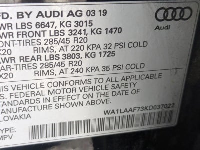 2019 Audi Q7 Premium Plus 55 TFSI quattro