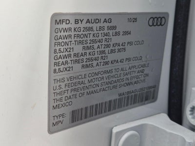 2025 Audi SQ5 Sportback Premium Plus 3.0 TFSI quattro