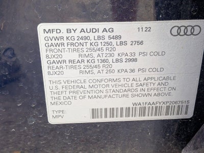 2023 Audi Q5 S line Prestige 45 TFSI quattro